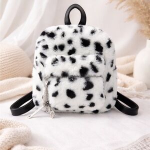 Gilda Paris Dalmatian Faux Fur Mini Backpack NWT | Y2K Statement Bag NWT